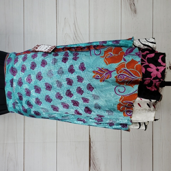 Darn Good Yarn Sari Silk Wrap Skirt Tea Regular - Picture 2 of 16
